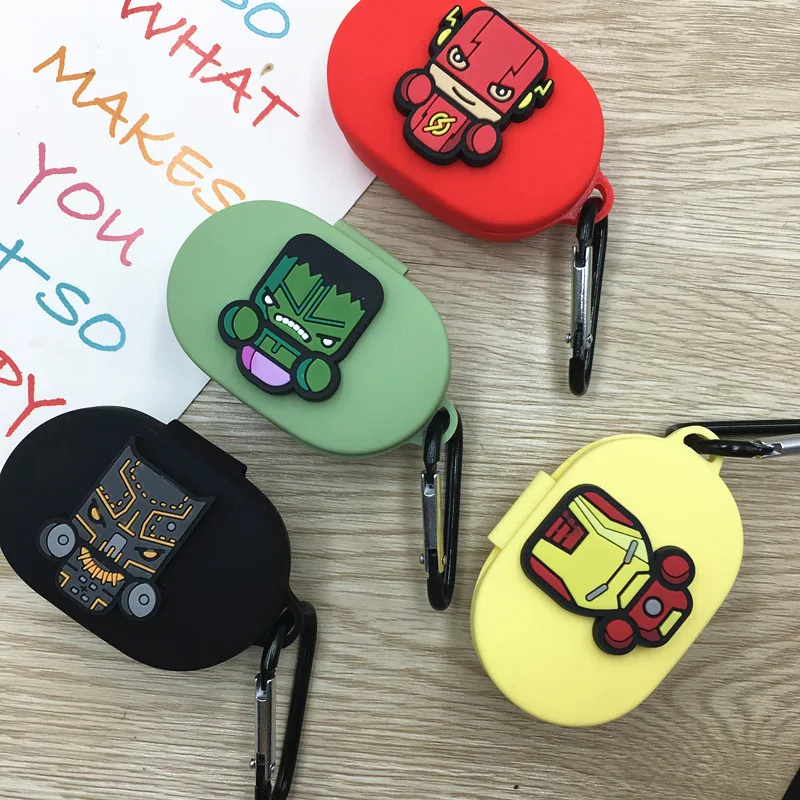 Мультяшный чехол для наушников с крючком для Xiaomi Redmi AirDots, новинка, чехол, беспроводной Bluetooth чехол для наушников, мягкий чехол из ТПУ