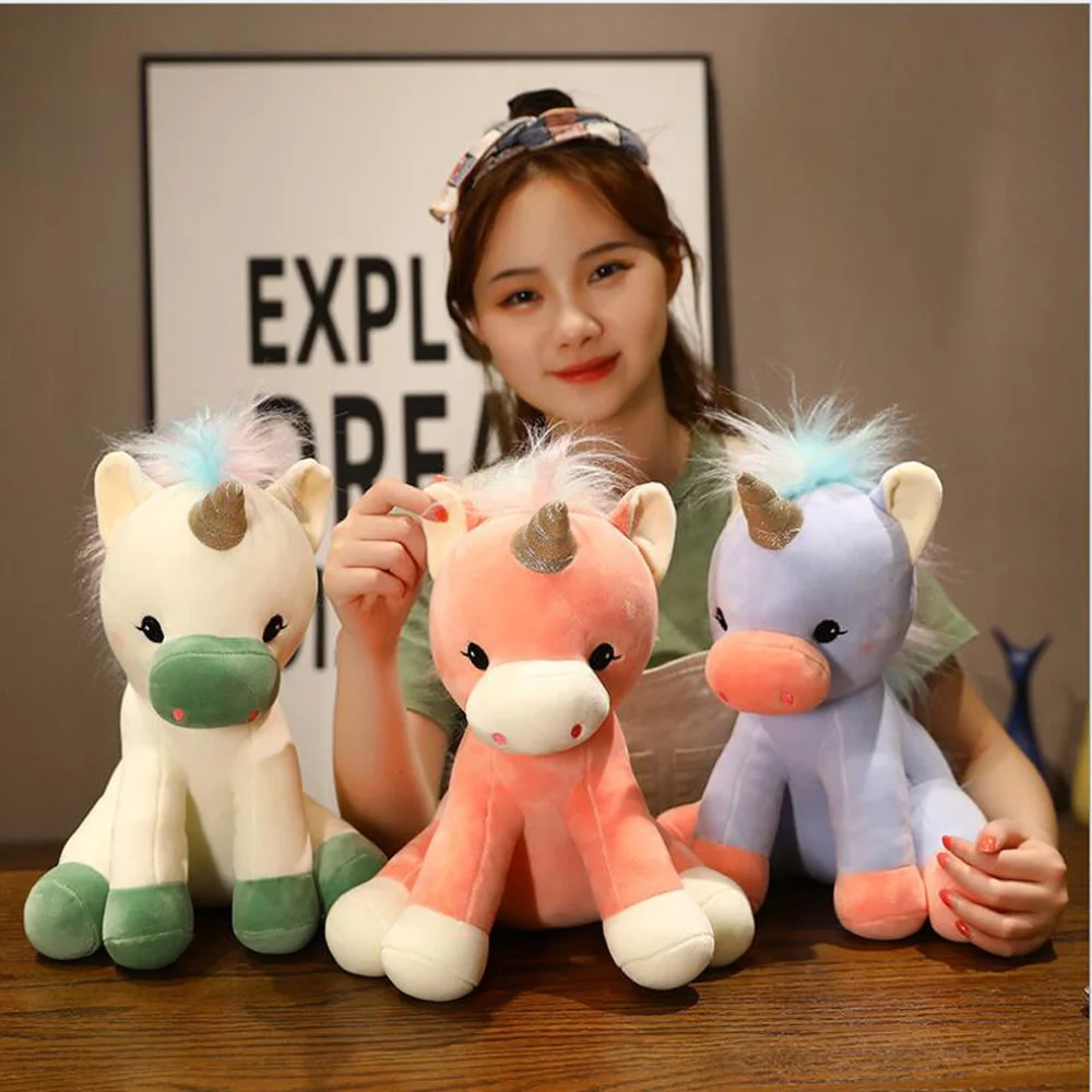 

Мультяшная кукла-единорог, подарок на день рождения, Рождество, подушка для сна для девочки, детские мягкие плюшевые игрушки