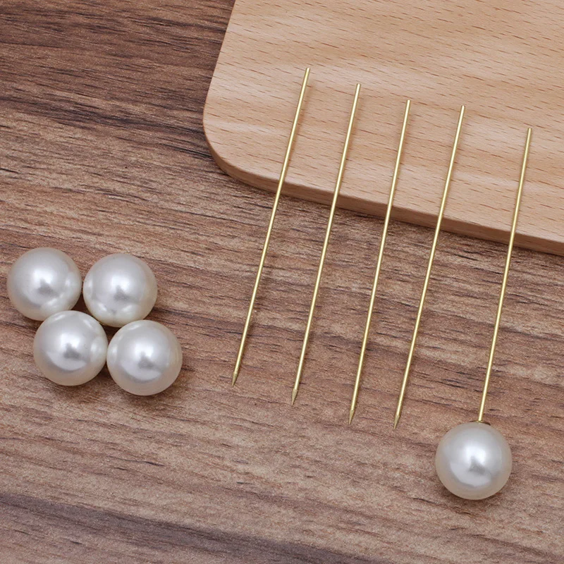 Металлическая латунная шпилька длиной 70 мм основание из родиевой антикварной