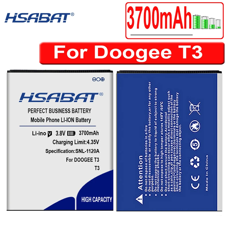 Аккумулятор HSABAT T3 3700 мАч для батарей Doogee T3|Аккумуляторы мобильных телефонов| |