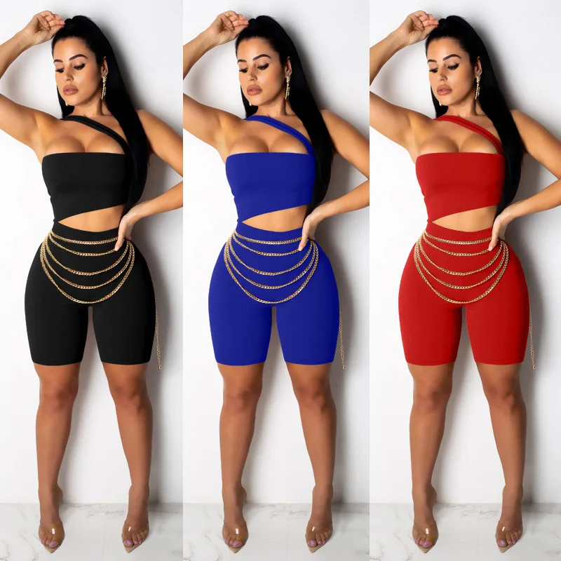 

2021 New Sexy Hollow High Waist Jumpsuit European and American Slim Tube Top Jumpsuit