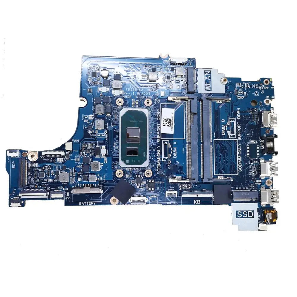 

LA-J081P CN-03DD3K Motherboard for Dell E5593 I3-1005g1 SRG0S CPU Systenm Board Mainboard PAVILION SHELI