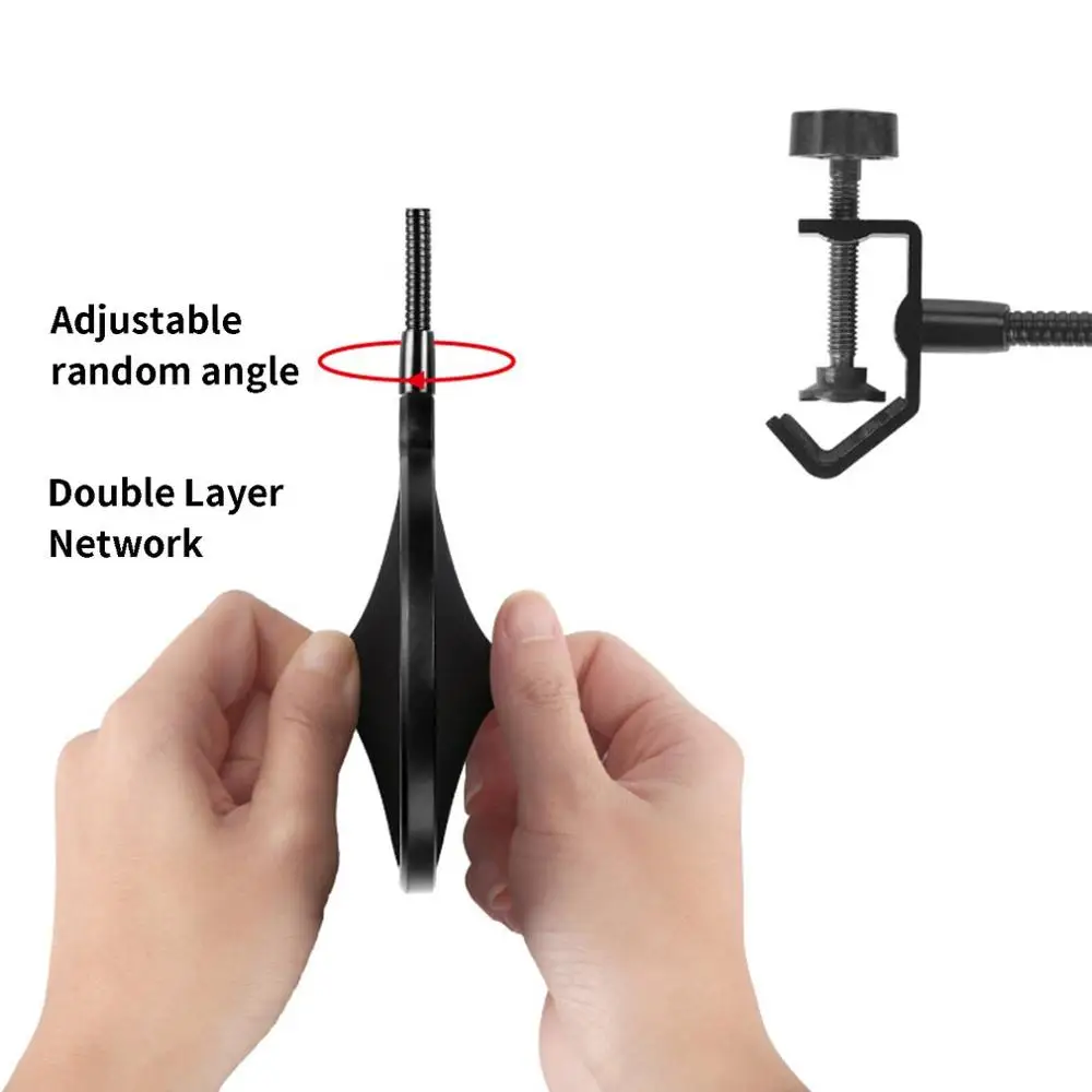 Поп-фильтр для микрофона Yeti большой двухслойный U-образный микрофон записи с