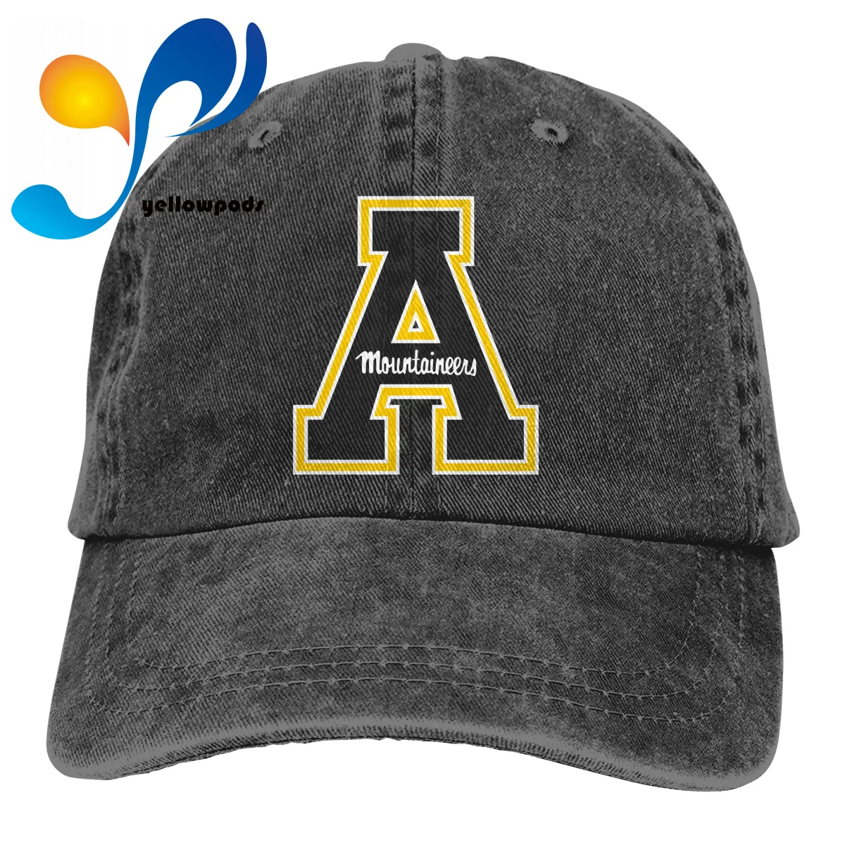 

Washed Wave Dad Hat Appalachian State Cotton Baseball Cap Hip Hop Cap Snapback Hat University Sports Cap