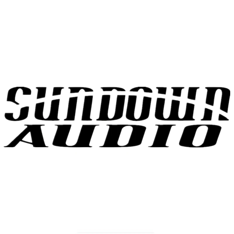 

Funny Car Sticker Sundown Audio KK Vinyl Auto Decals Decoration Sunscreen Waterproof 37cmX10cm
