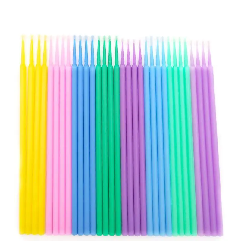

100pcs/lot one-time cotton micro brush applicator Eyelash Removal Cleaning Stick Makeup Remover Tool