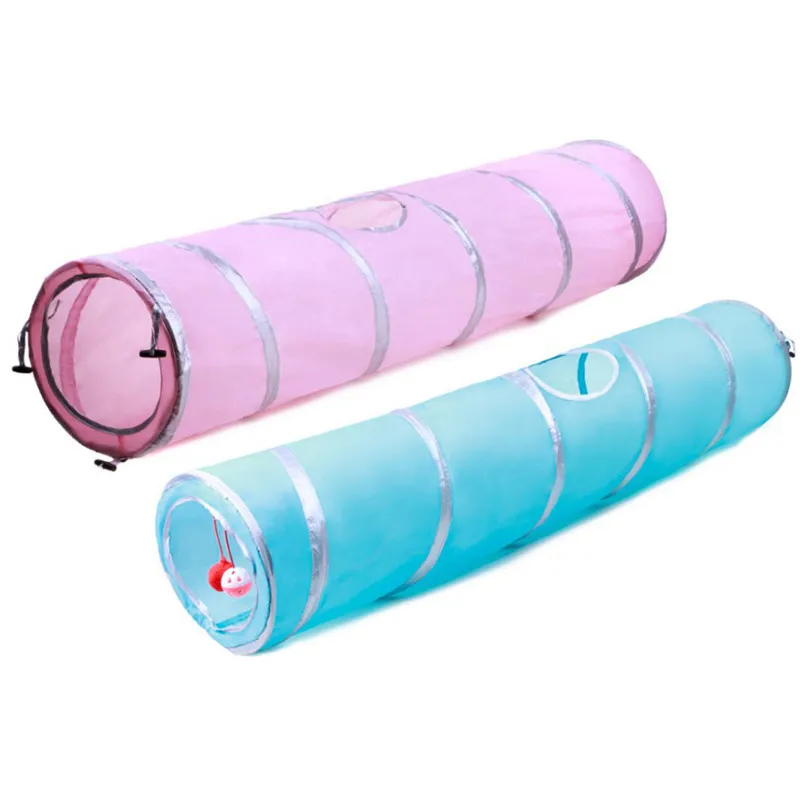 2 отверстия туннель для кошек игрушки для кошек котенок складной Crinkle Кот играющая игрушка «туннель» Забавный туннель для домашних животных объемная кошачья пещера не занимает