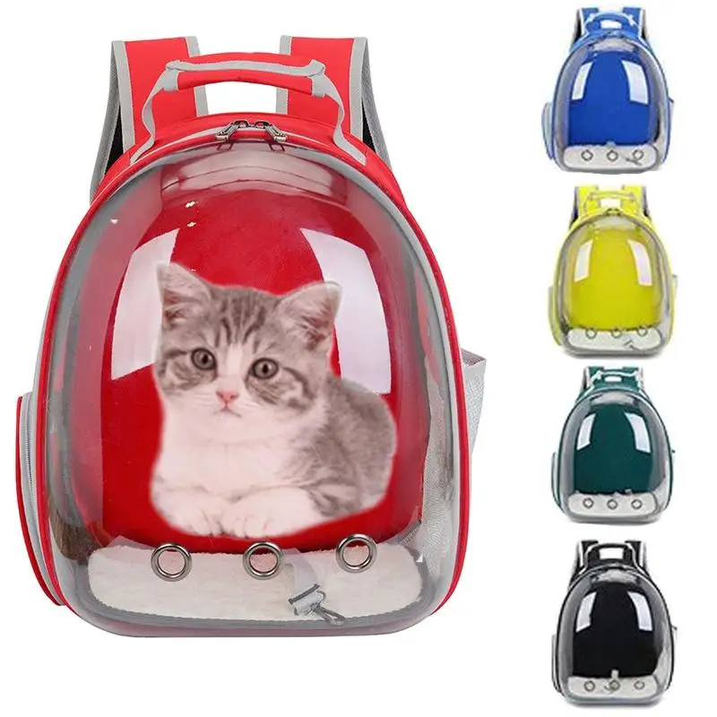 Дорожная сумка через плечо для кошек дышащая прозрачная Портативная домашних