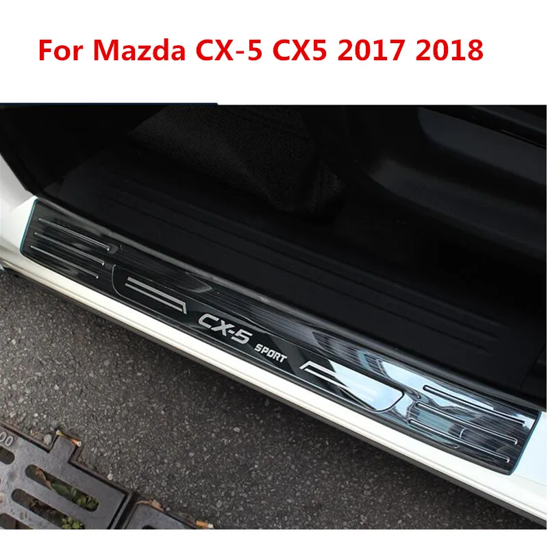 Высококачественная Накладка на порог из нержавеющей стали для Mazda CX-5 CX5 2017 2018 2019