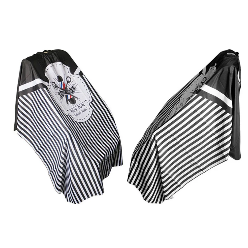 

1Pc 160x140cm Rotating Lamp Pattern Barbershop Cape for Hair Cutting Apron Hairdressing Cape Barber Accessories (Black White)