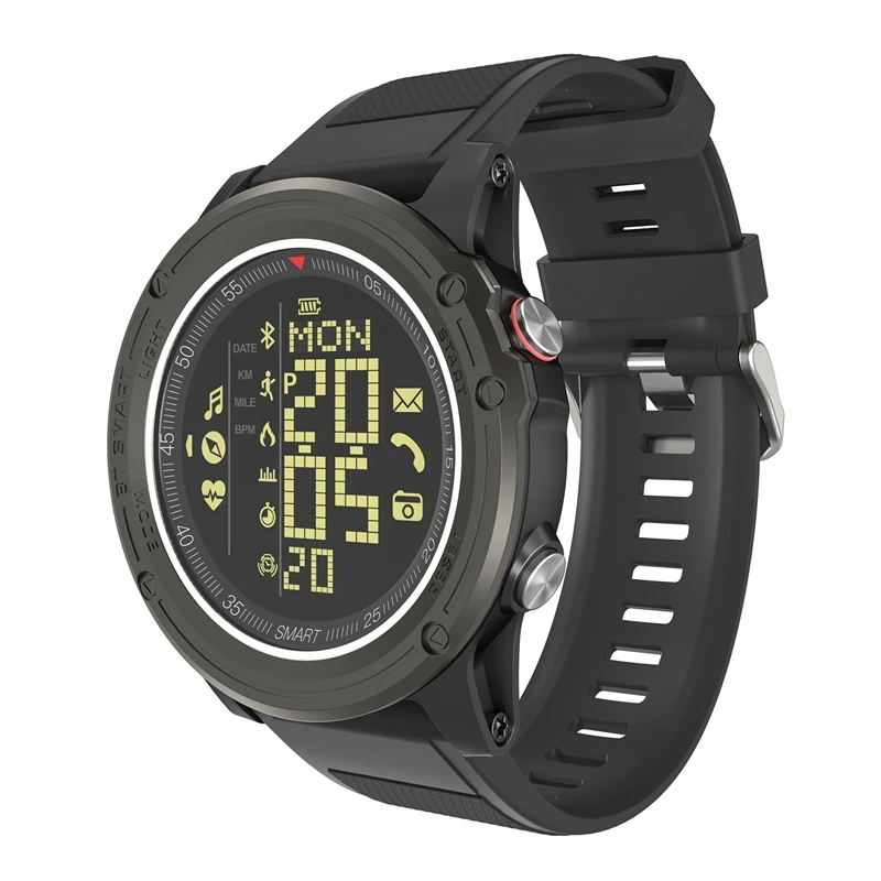 

Смарт-часы EX18 PLUS, экран 1,26 дюйма, BT 4.0, водонепроницаемые спортивные часы с пульсометром, шагомером, SMS-напоминанием