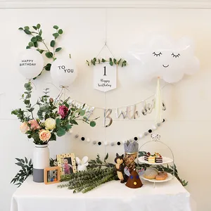 Баннер для дня рождения малыша, флажки, гирлянда для вечеринки, реквизит для фотографий