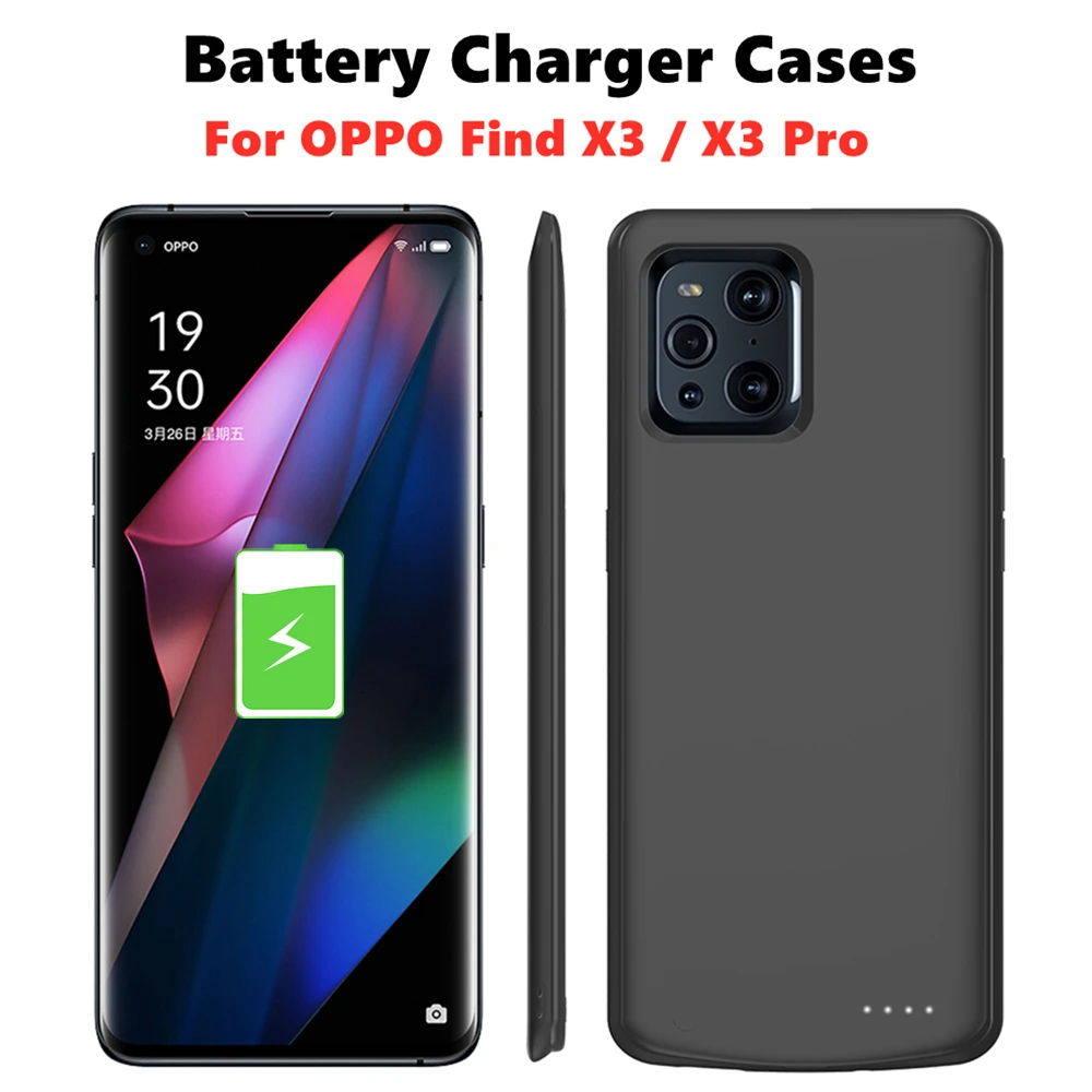 Батарея Зарядное устройство чехол s для OPPO Find X3 Pro 6800 мАч Extrenal зарядки Мощность