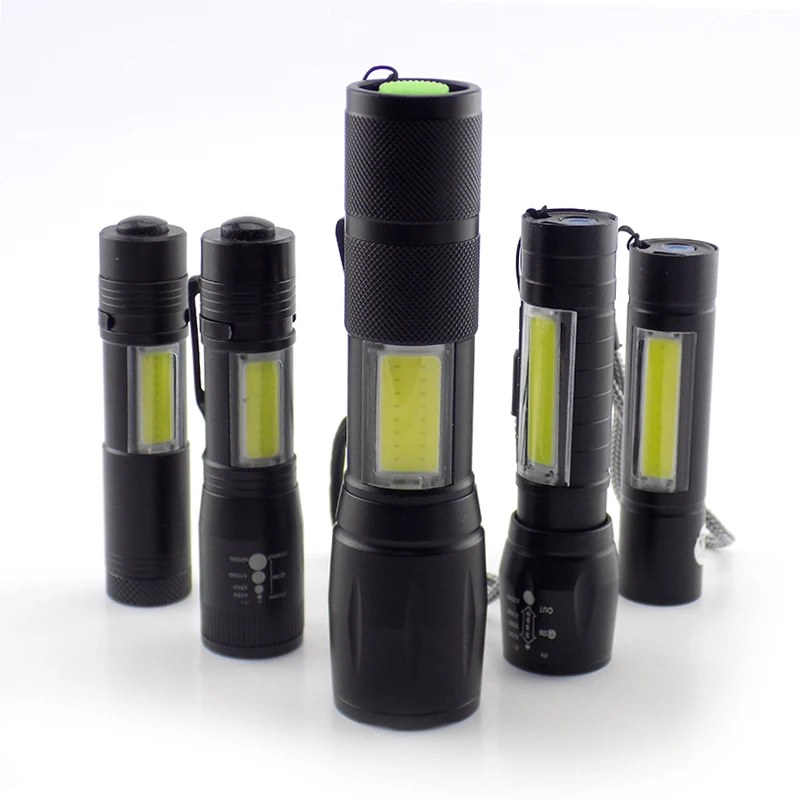 Мини-фонарик 2 LED COB Q5 Penlight Высокая мощность USB Linterna Рабочая вспышка фонарик