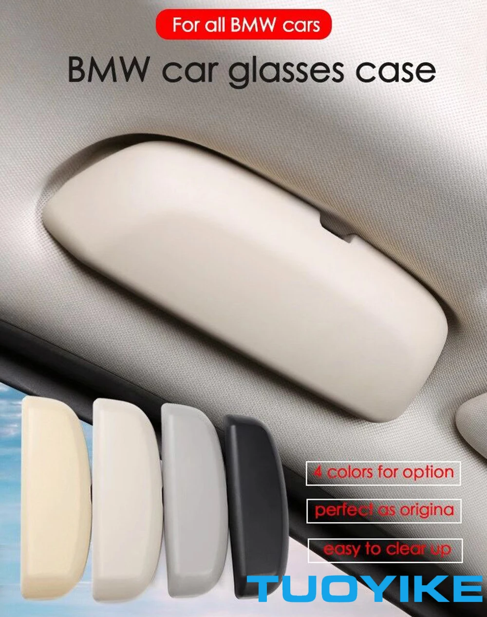 Car Sunglasses Case Storage Box Holder For BMW X1 X3 X4 F25 F26 X5 X6 F15 F16 F85 F20 F21 F30 F32 F35 F80 F82 F10 F18 F01 F02