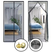 magnetic screen door curtain summer anti mosquito net fly insect screen mesh automatic closing easy installationfor home kitchen