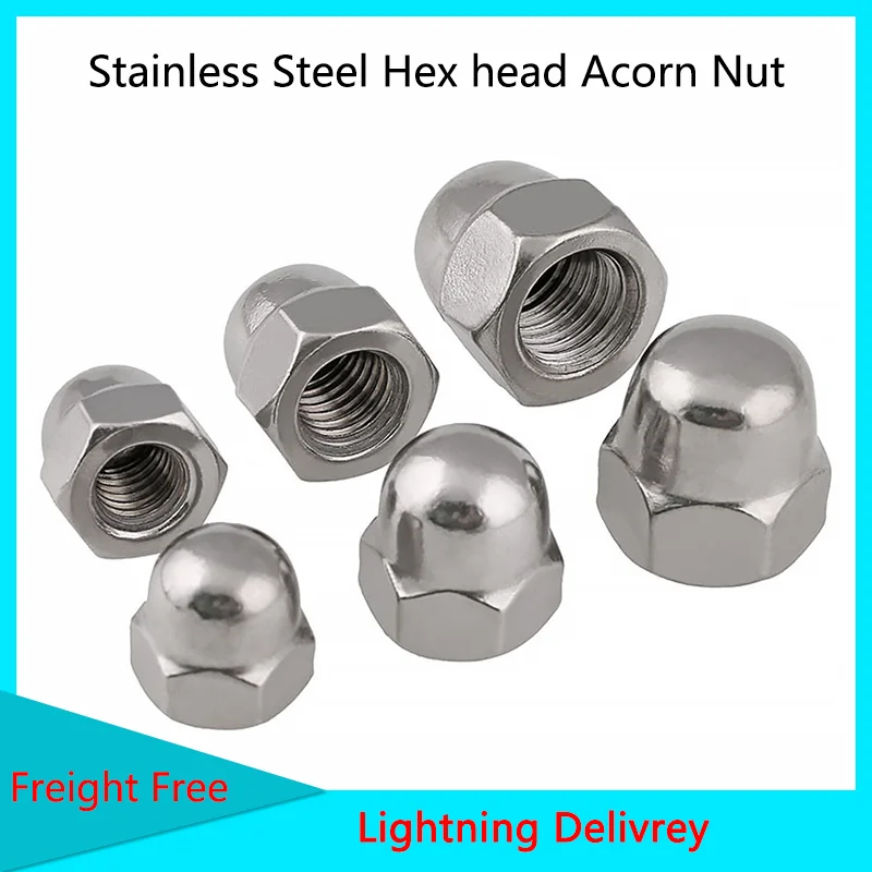 Нержавеющая сталь болты с шестигранной головкой желудь Гайка Кепки
