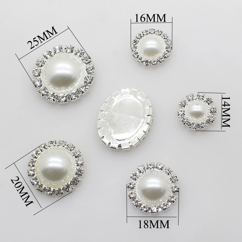 SKYE CIEL 10Pcs Multiple sizes Diy crystal white pearl wedding jewelry accessories 100% scratch-free rhinestone crafts exquisite | Украшения