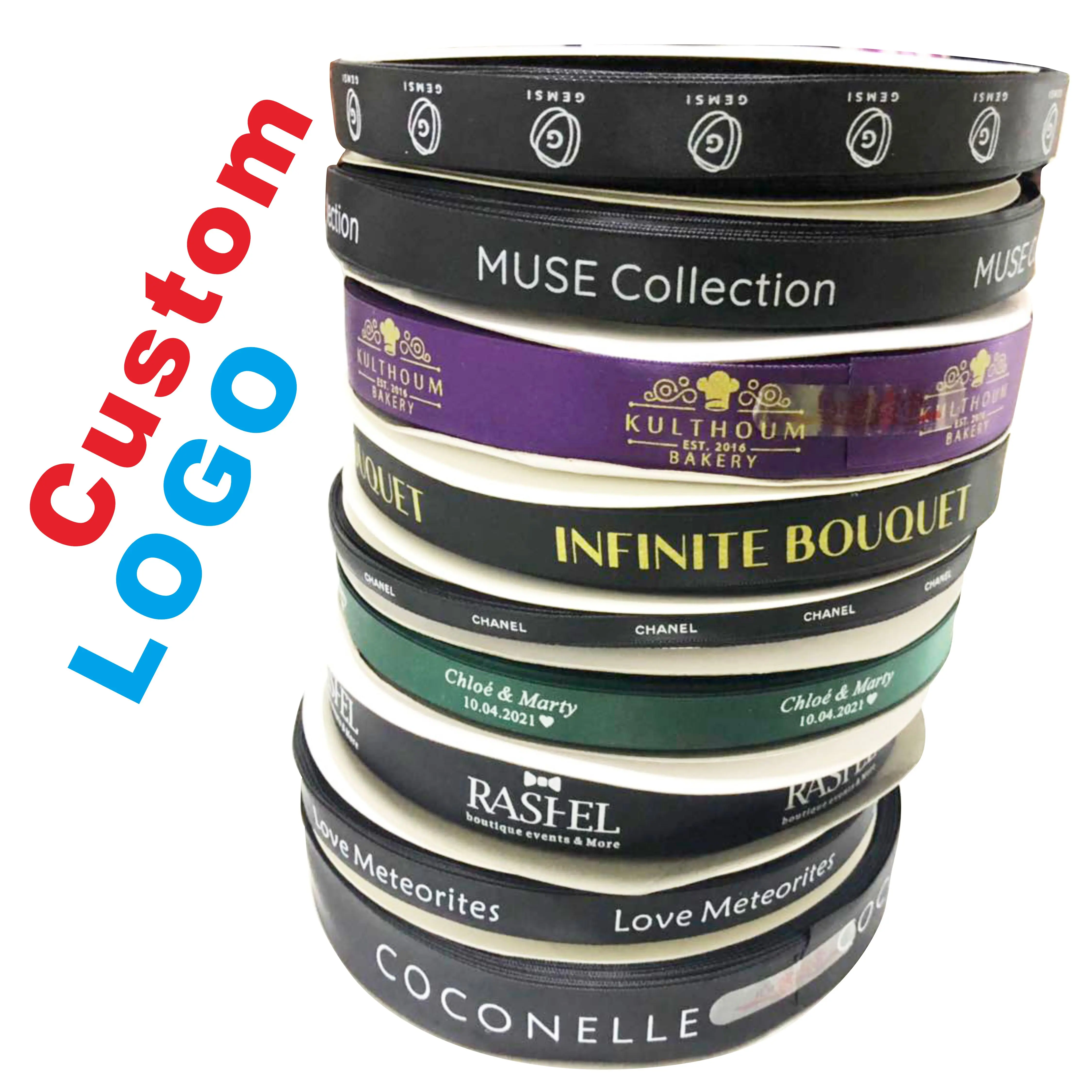 Недорогая плоская лента с индивидуальным принтом 6 мм 100 из полиэстера логотипом