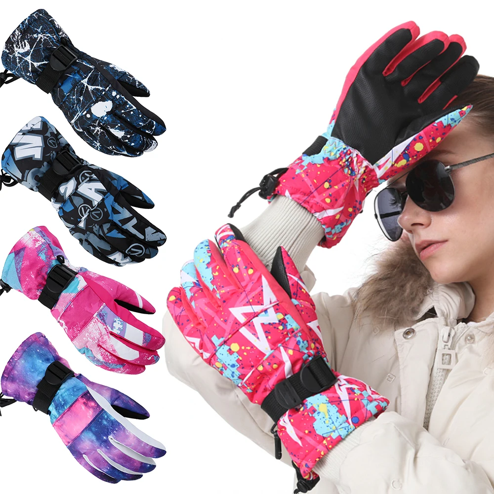 

Winter Warm Skiing Gloves Men Women Sports Gloves with Warm Lining For Cycling Camping Hiking Driving Fishing Mountaineering