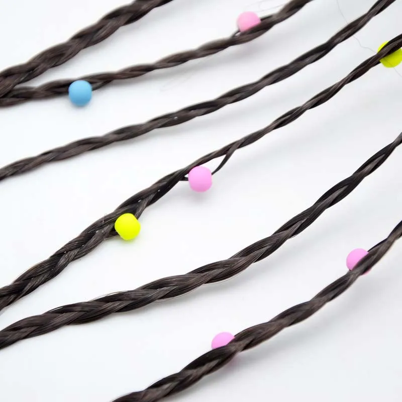 12 шт. детские цветные нейлоновые волосы для наращивания, 28 см, накладные волосы с неоновым зажимом для дня рождения, яркие подарки