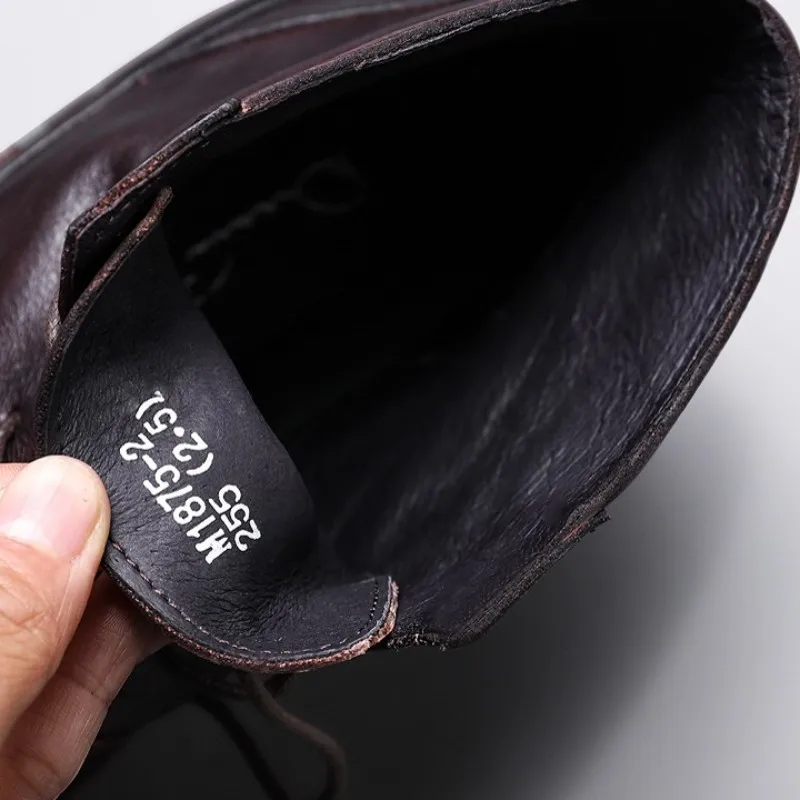 Мужские мотоциклетные ботинки на платформе в британском стиле