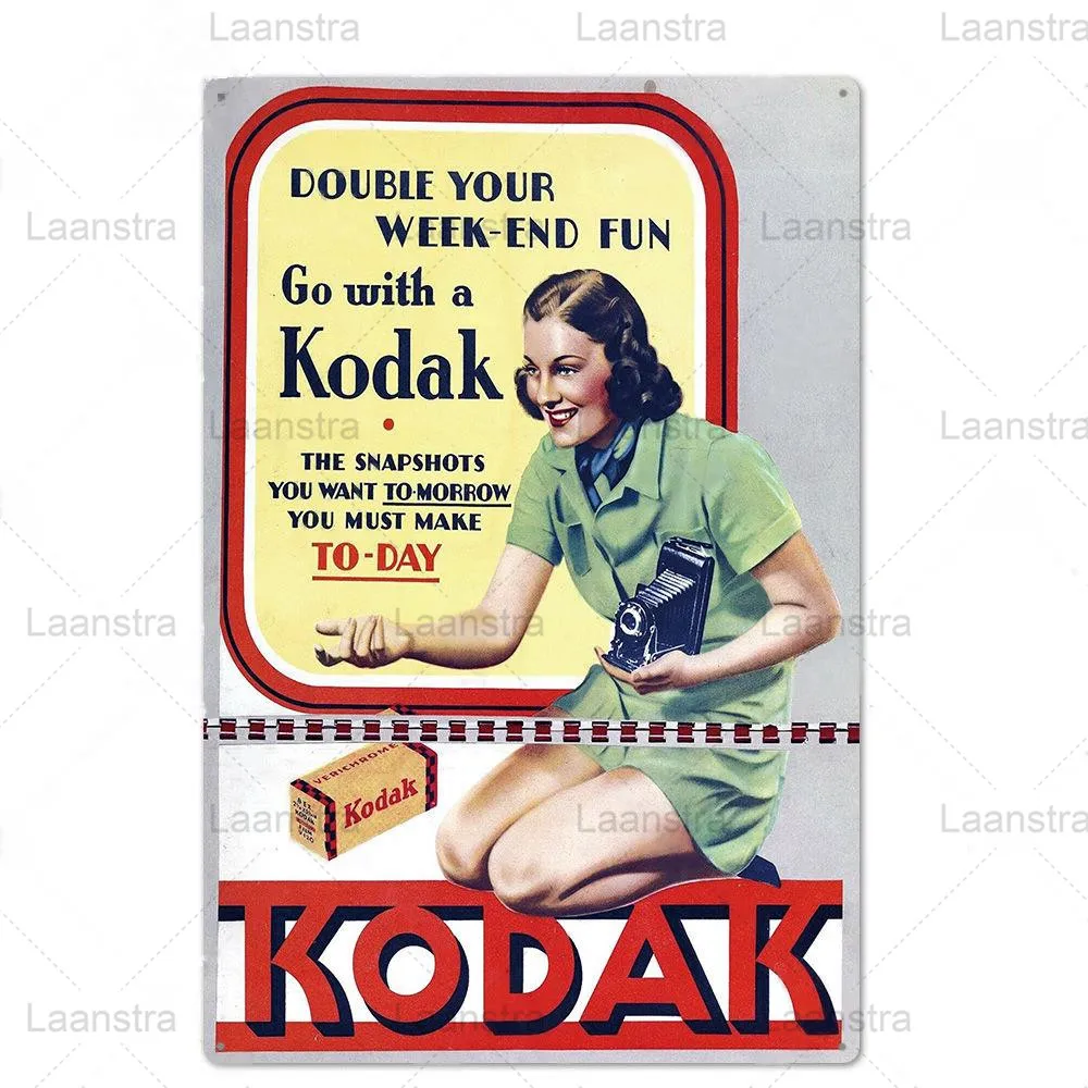 Металлическая жестяная вывеска Классическая Ретро Kodak пленочные Винтаж постер