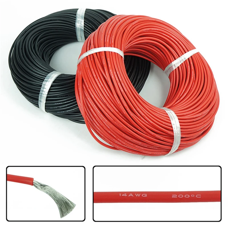 

3Meters 14AWG Lipo Battery Silicone Cable 680core Connecting Wire ROHS Compliant Spare Parts for RC Aircraft Boat Car