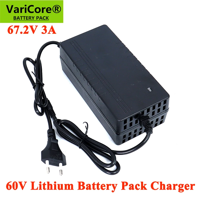 

60V 16String 3A 18650 Lithium battery Pack Charger Constant current constant voltage 67.2V Polymer Charger DC 5.5*2.1mm