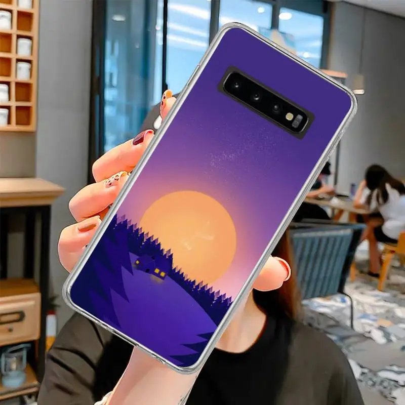 Beautiful scenery Phone Case transparent for Samsung S10 plus S10 E(lite) S6 S7 edge S8 S9 Plus Brand