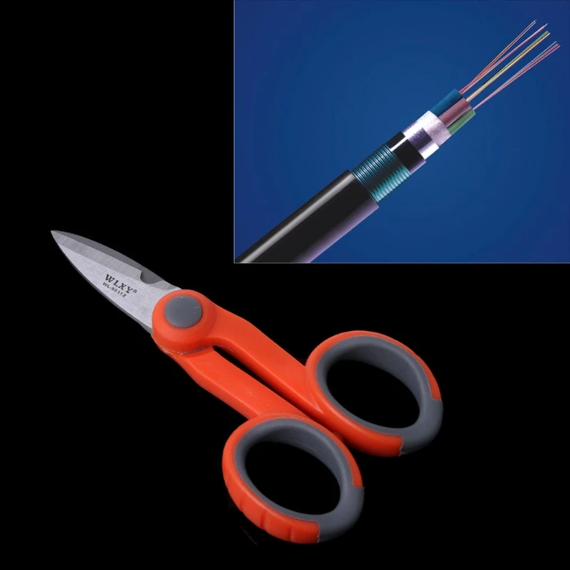 

2021 New 5-1/2" Multipurpose Electrical Shears Fiber Optic Kevlar For Cut Electrical Wire