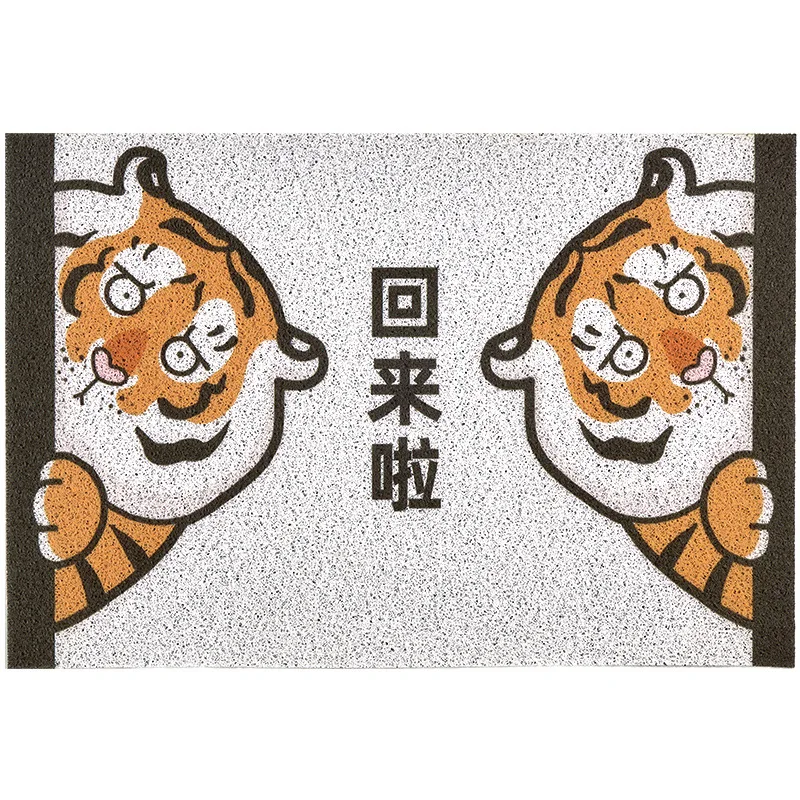 cctm doormat carpet home cute tiger pvc silk loop floor entrance mats carpet living room bedroom bathroom non slip door mats free global shipping
