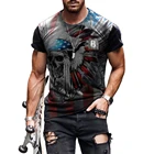 Лидер продаж 2021, модная мужская футболка с 3D принтом, летняя свободная Молодежная уличная футболка большого размера с коротким рукавом, Топ