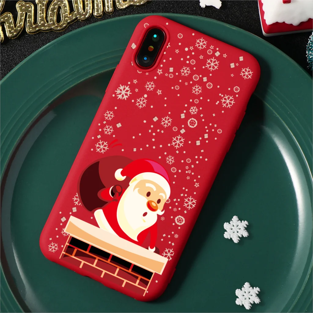 Merry Christmas, Матовые чехлы для телефонов, чехол для iPhone X, 7, 8 Plus, 6, 6 S, 5, 5S, SE, XS Max, XR, Мягкая силиконовая задняя крышка из ТПУ, новогодний чехол - Цвет: sdlrzt