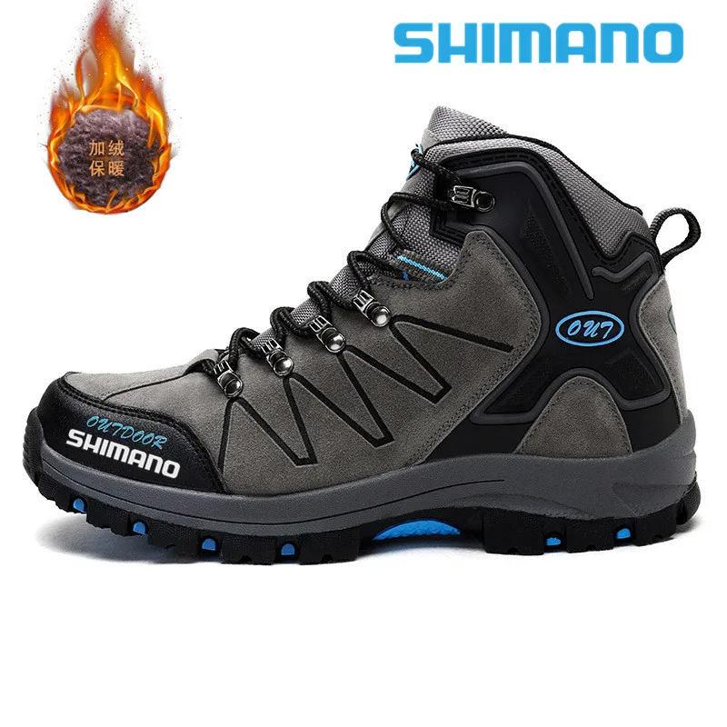 

2022 Shimano Men's Outdoor Sport Fishing Shoes Thick Warm Winter Waterproof Climbing Shoes Wear-resisting Non-slip Fishing Shoes