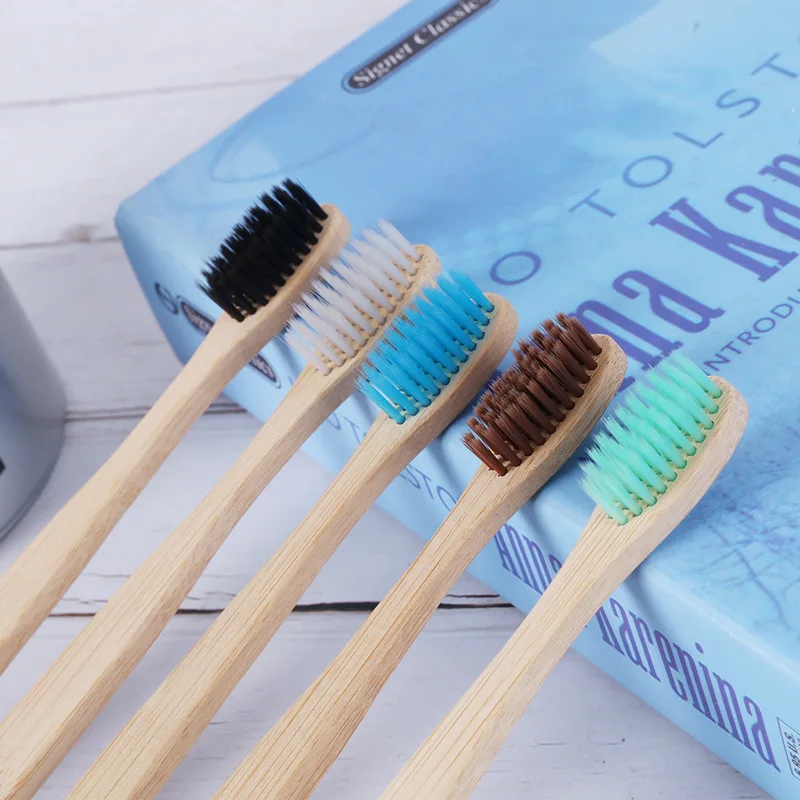 Зубная щетка из бамбукового угля 1 шт. для здоровья полости рта низкоуглеродистая
