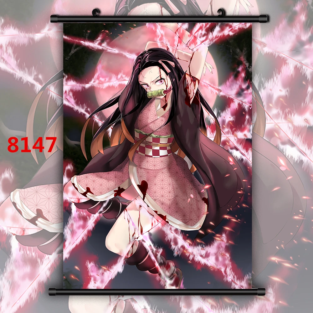 Демон убийца Kimetsu No Yaiba Аниме Манга настенный плакат свиток - Цвет: 8147