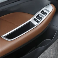 lhd abs chrome for mg zs 2018 accessories car styling car door window glass lift control switch panel cover trim sticker