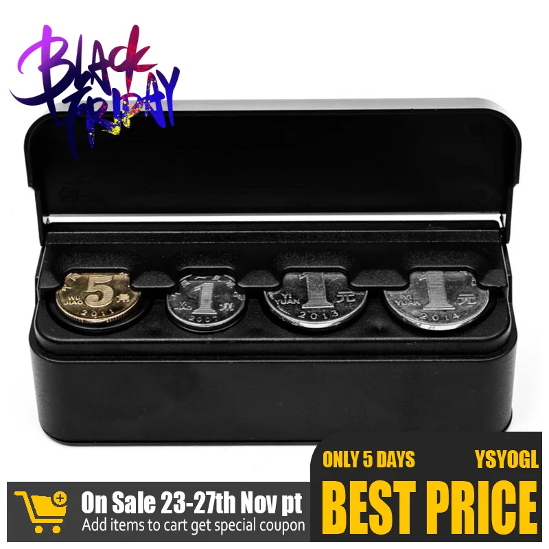 

2020 Hot sale Automatic Euro Coin Organizer Storage Contains Coins Purse Wallet Holder Auto Coin Box Capsules