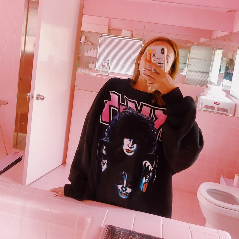 

Womens Spring 2021 Thick Autumn Fleece Hoodies Hip Hop Pure Hoodies Thick Velvet Fabrics Winter Hoodies For Men Women