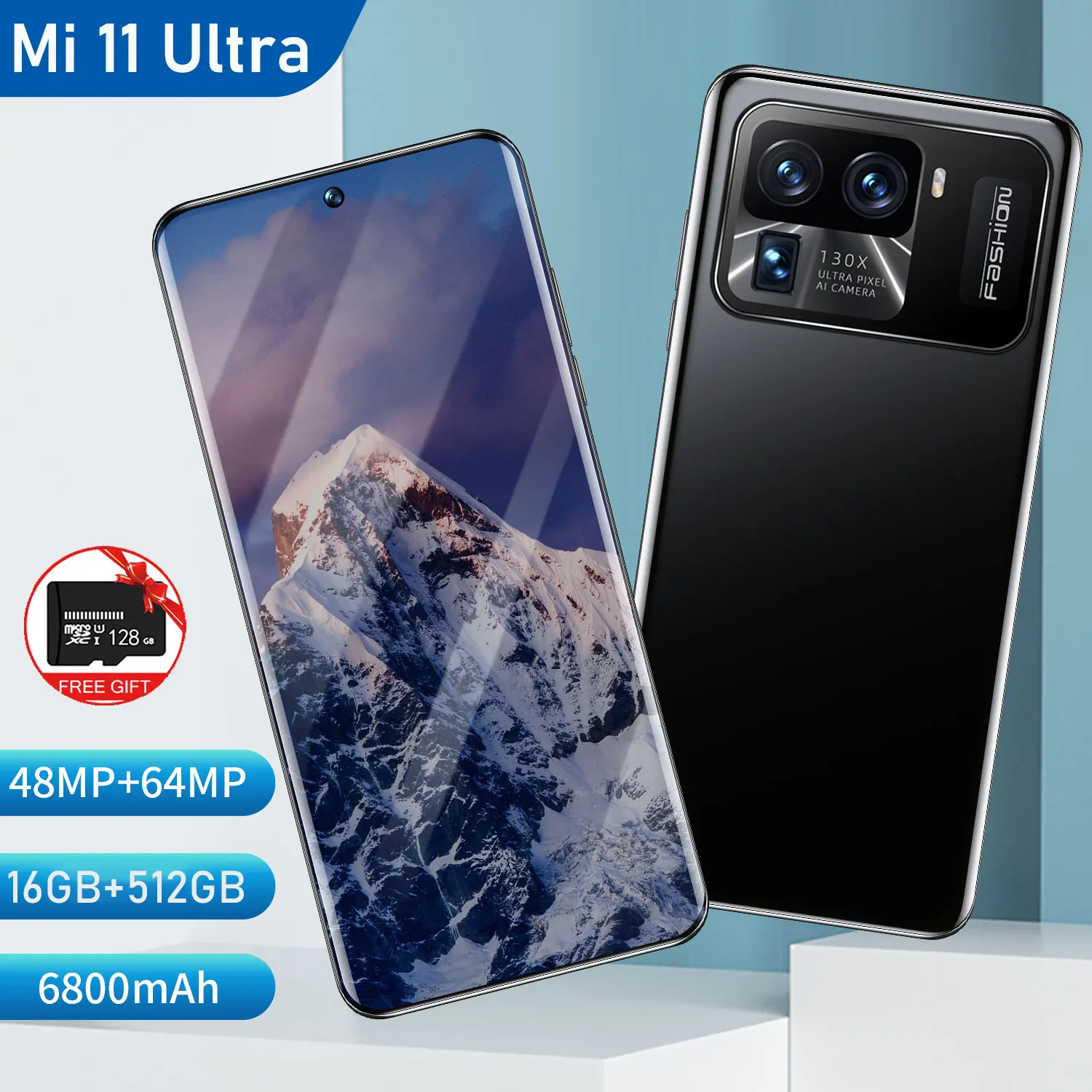 

Смартфон глобальная версия Mi 11 Ultra, 4G/телефон с 16 Гб + 512 ГБ, 6800 мАч, камера 64 мп