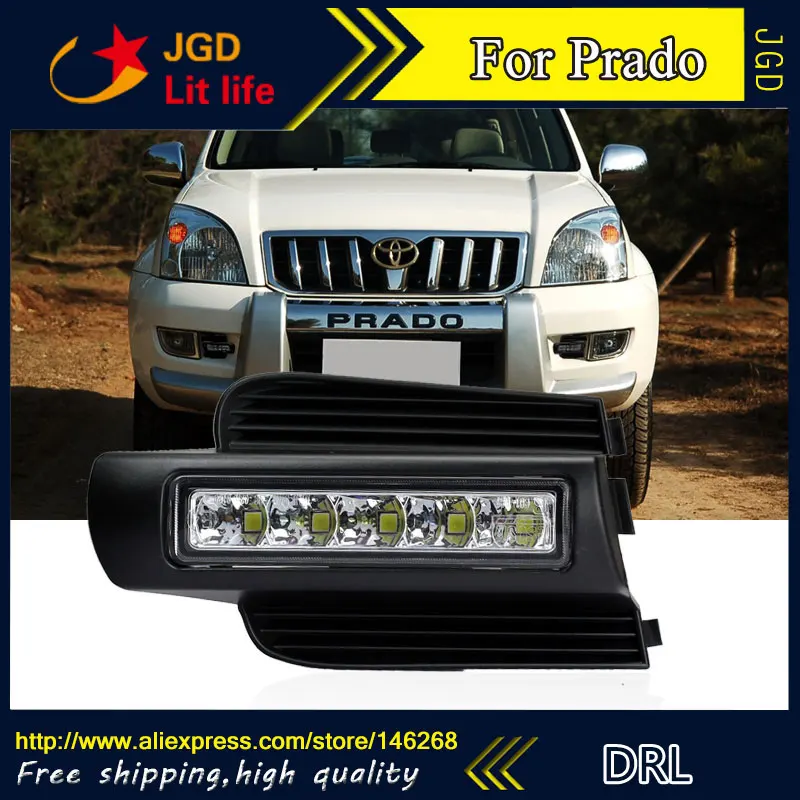 Высокое качество! Светодиодный противотуманный фонарь DRL для Toyota prado 120 Land cruiser LC120