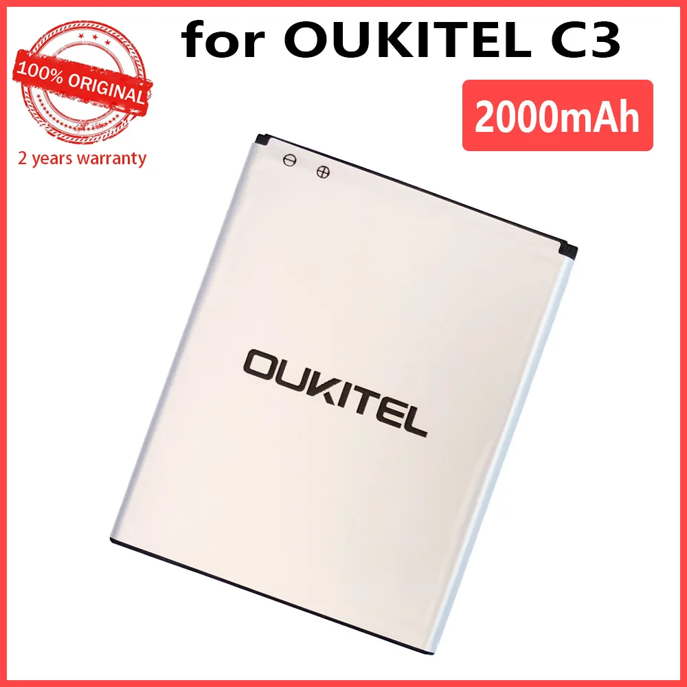 

100% Real High Quality 2000mAh Oukitel C3 Phone battery For Oukitel C3 C 3 Mobile Phone Replacement Mobile Phone+Tracking number