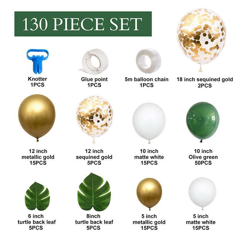 Набор декоративных украшений для свадьбы Рождества латексных шаров золотые шары