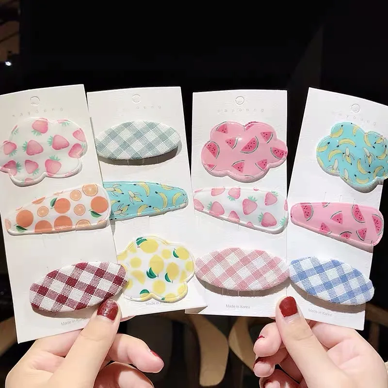 Детский набор одежды из 3 шт./компл. Симпатичные Фрукты Заколки для волос