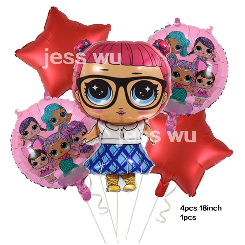 5 шт. кукла сюрприз LO воздушный шар 18 дюймов мульти шарик для дня рождения