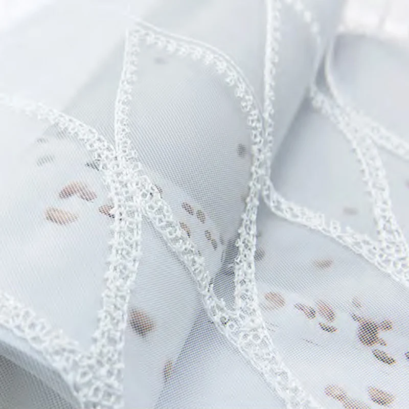 Вышитые белые прозрачные шторы в виде рыбьей чешуи нового дизайна для гостиной