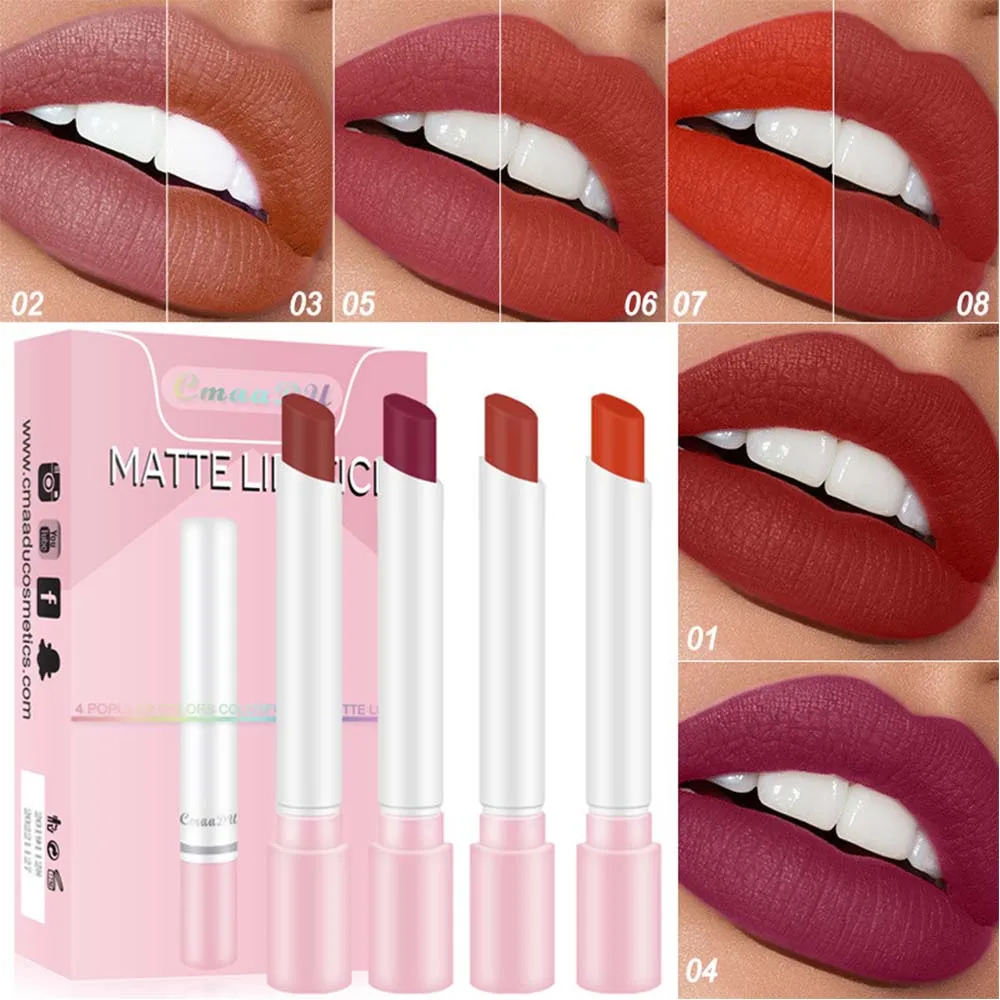 8 цветов матовая губная помада водостойкая бархатная легкая в цвету долговечная