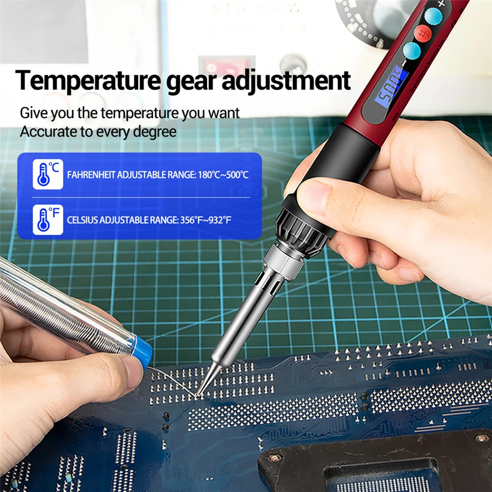 

ANENG SL103 60W Digital Electric Soldering Iron kit Adjustable Temperature welding Tools Stand fer a souder solder tip solda