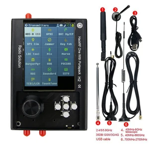 Комплект PortaPack H2 + HackRF One, антенна, алюминиевый чехол, программно-определяемое радио 1 мгц-6 ГГц в сборе, 3,2 дюйма